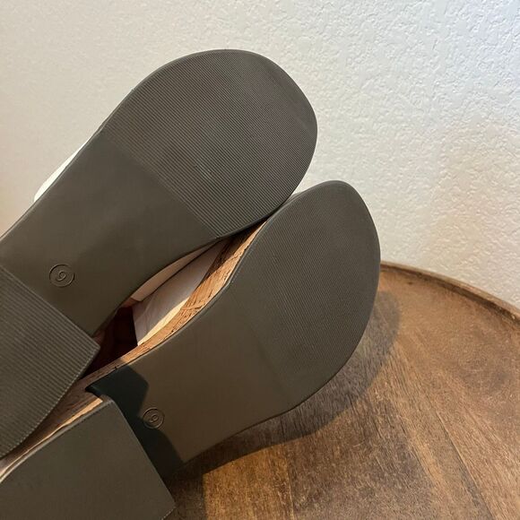 Seychelles Ivory Cork One Of A Kind Block Heel Slide Sandals Women's Size 9 - Picture 8 of 9